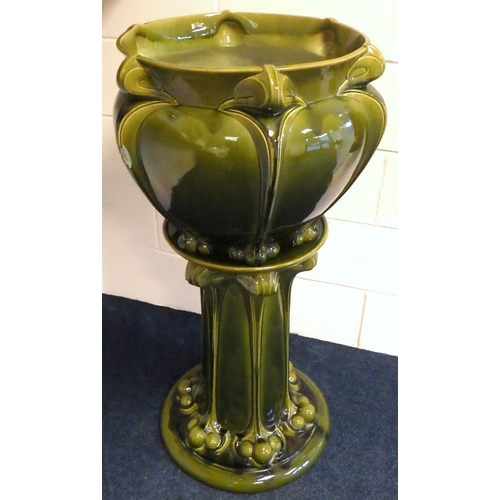 760 - A Large Bretby Art Nouveau jardiniere on stand AF
103cm tall