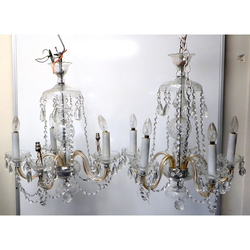 788 - A pair of 5 Branch glass chandelier's AF
The Estate of Mr Darrell Buttery