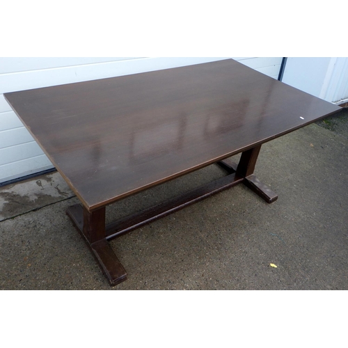 807 - A hardwood refractory dining table