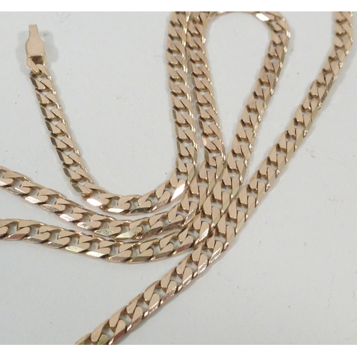 35 - A 9ct gold necklace. 7gram  467mm long / 7.5mm