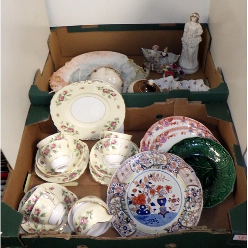 180 - A Colclough 6 piece tea set together with a Masons plate, large continental plate etc (2)