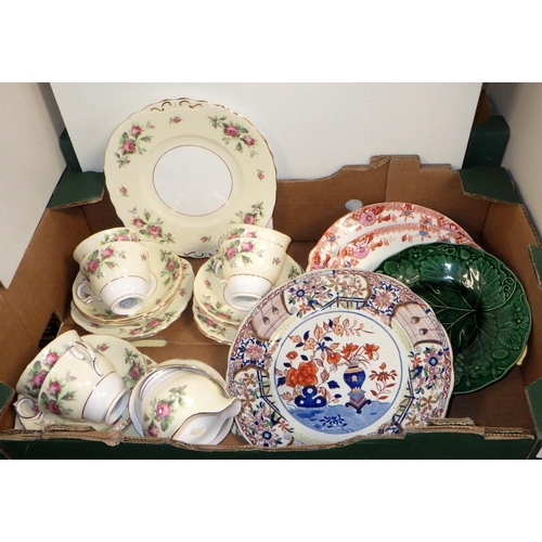 180 - A Colclough 6 piece tea set together with a Masons plate, large continental plate etc (2)