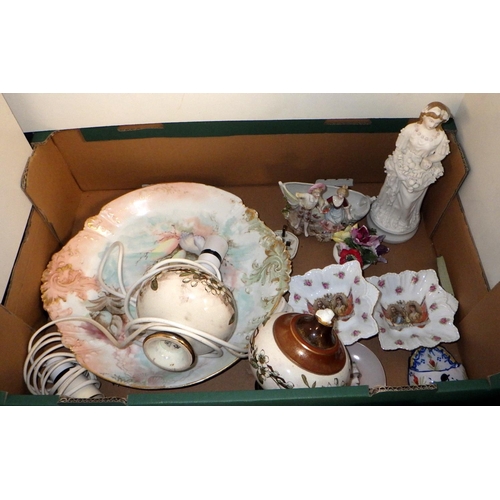 180 - A Colclough 6 piece tea set together with a Masons plate, large continental plate etc (2)