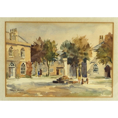 184 - Jack Green, watercolour of Ripley Square 50 x 40cm inc frame