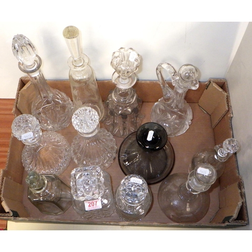 207 - A group of twelve misc decanters (12)