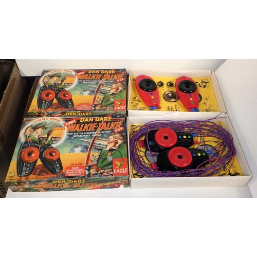 222 - Two boxed Dan Dare Walkie-Talkie AF together with Merry Milkman game (3)