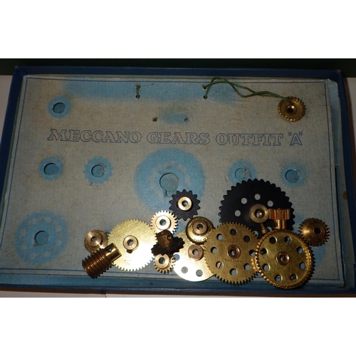 227 - A small group of Meccano spare parts, gears, etc