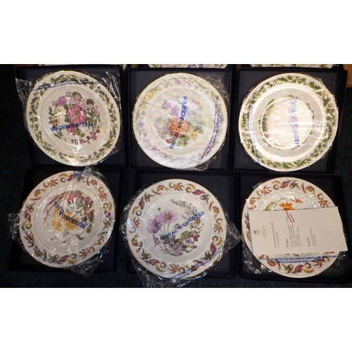 233 - A collection of twelve Royal Worcester Royal Horticulture Society collectors' plates, all with boxes