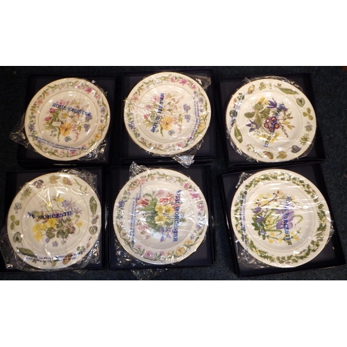 233 - A collection of twelve Royal Worcester Royal Horticulture Society collectors' plates, all with boxes