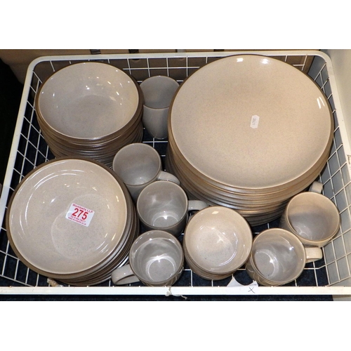 275 - A large qty of oatmeal 'Kalahari Sands' pottery table ware