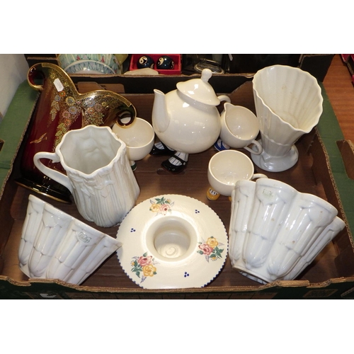 293 - Two boxes of misc ceramics and collectables to include Carlton ware walking tea ware, onyx ash trays... 