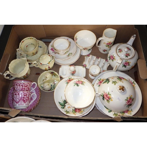 300 - Four boxes of misc ceramics to include tea wares, cheese dish etc af (4)