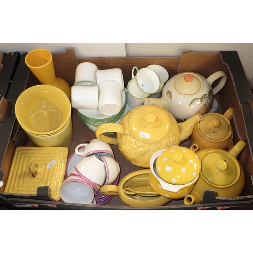 300 - Four boxes of misc ceramics to include tea wares, cheese dish etc af (4)