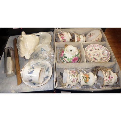 300 - Four boxes of misc ceramics to include tea wares, cheese dish etc af (4)