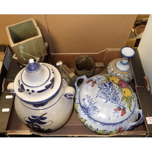 337 - A large qty of various ceramics to include jug & bowl, wall plates, tureens, etc (qty)