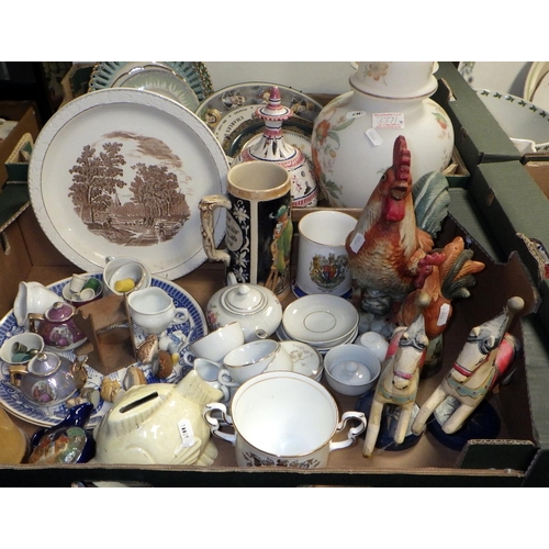 337 - A large qty of various ceramics to include jug & bowl, wall plates, tureens, etc (qty)