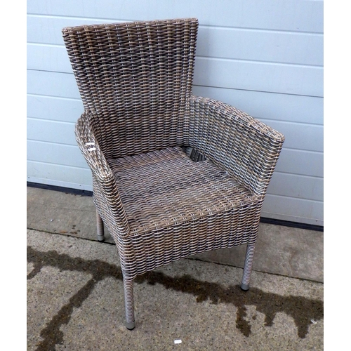 700 - A modern basketweave conservatory chair