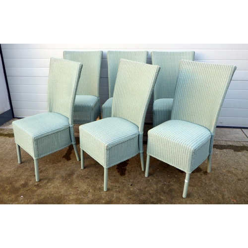 707 - A set of six Lloyd Loom dining chairs