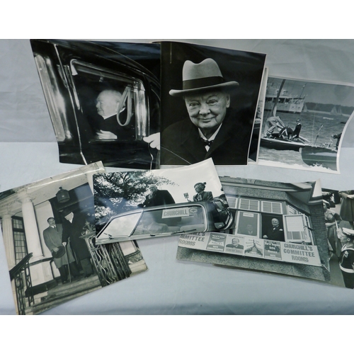 131 - Doreen Spooner (English 1928 - 2019): two contemporary attributed photographs of Winston Churchill c... 