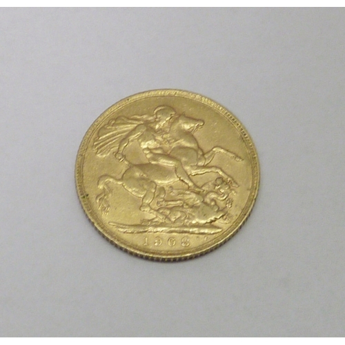 68 - An Edward VII 1908 full sovereign