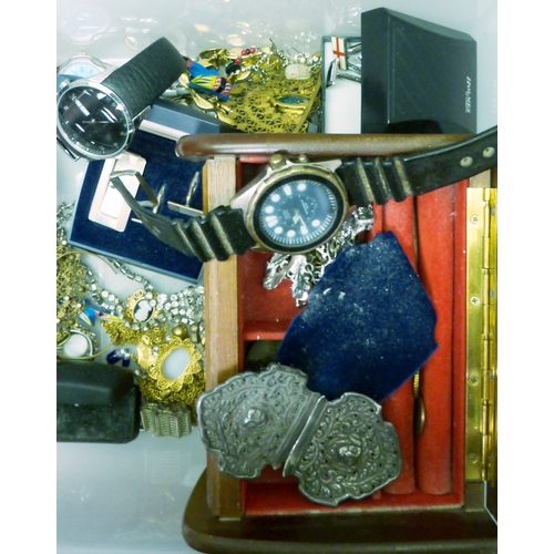 89 - Various wristwatches, costume jewellery etc