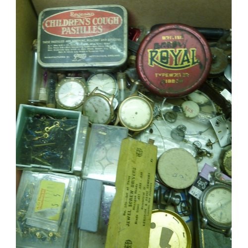 93 - A qty of wristwatches and wrist watch parts.