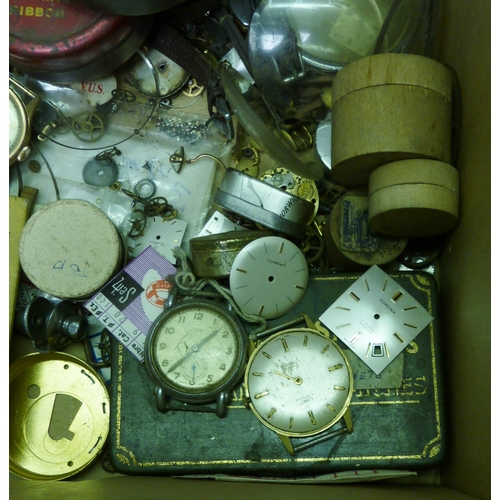 93 - A qty of wristwatches and wrist watch parts.