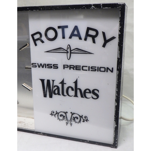 124 - A Rotary Watches point of sales advertising clock / light having an electric movement.