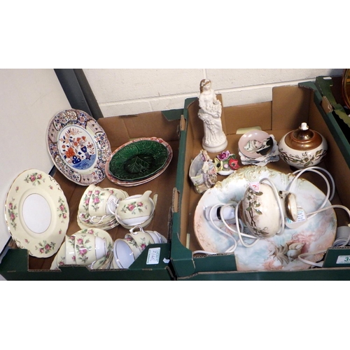 34 - A Colclough 6 piece tea set together with a Masons plate, large continental plate etc (2)