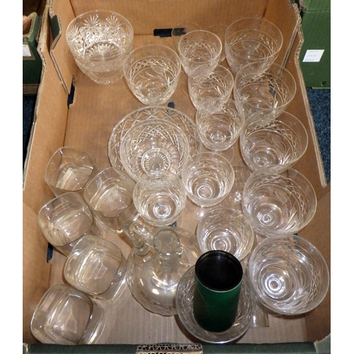 68 - Three boxes of various glass ware to include Stuart etc (3)