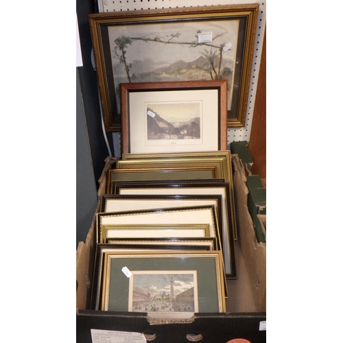 88 - A group of continental framed framed prints (15)