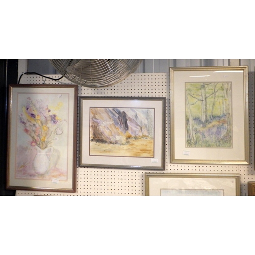 92 - A group of Five Gwen Ritter watercolours & Pastels (5)