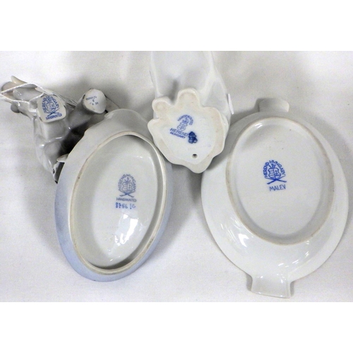 107 - A group of Herend to include rabbit, elephant seagull dish & ash tray (4)