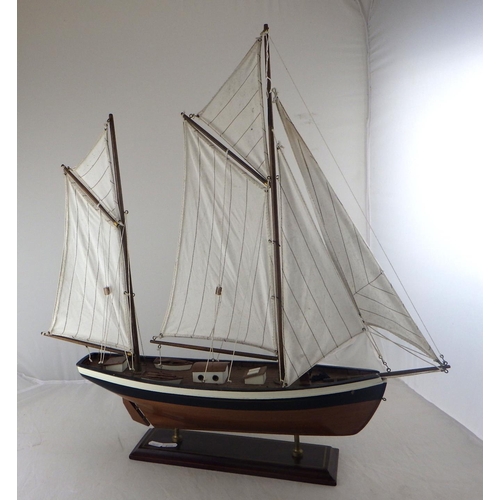 140 - A model sailing boat 70cm tall