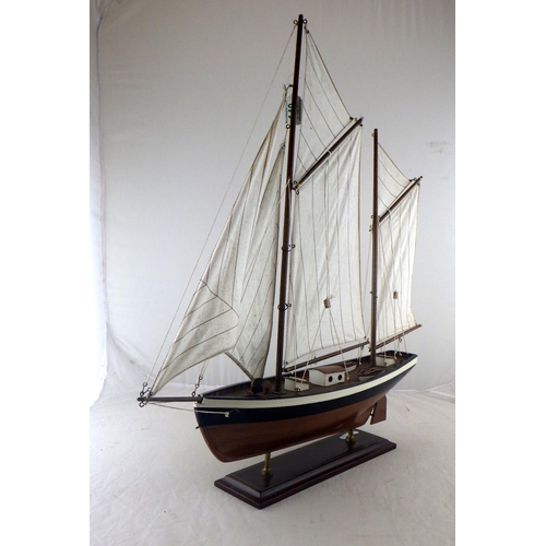 140 - A model sailing boat 70cm tall