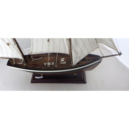 140 - A model sailing boat 70cm tall