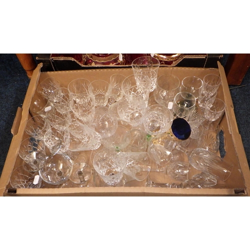 141 - Two boxes of misc glass wares (2)