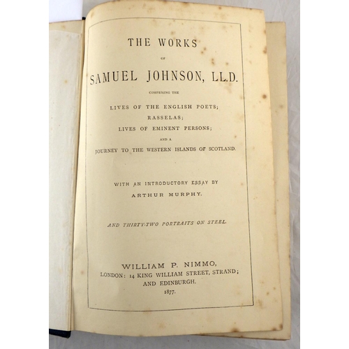 151 - BOOKS: Ord's History Of England 1846 & Dr Johnson's Works 1877 (2)