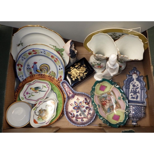 156 - A qty of misc ceramics to include Spode figure, Chase plates & pin dishes, etc