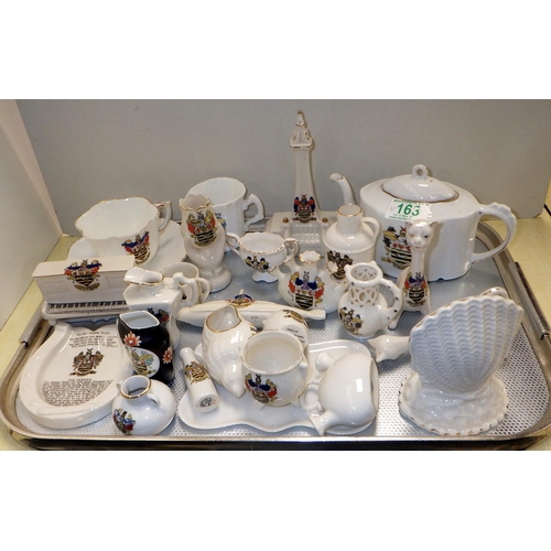 163 - A large collection of mainly Blackpool related crested china (approx 70pcs)