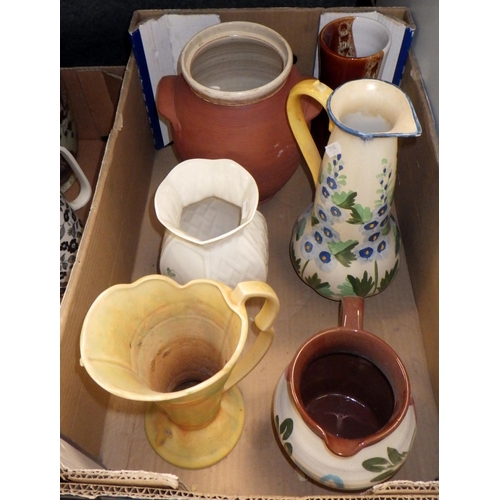 166 - A group of various vases & jugs, together with an oriental vase and a cakestand (3)