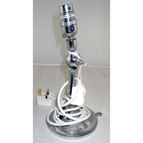 175 - Two Art Deco style chrome plated table lamps