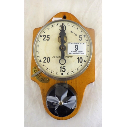 9 - A stop clock / timing clock, dial signed Original Hanau.