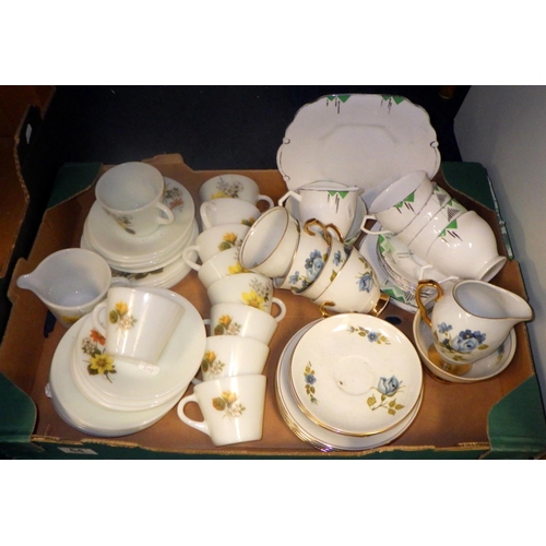 64 - Two boxes of misc tea ware & glass (2)