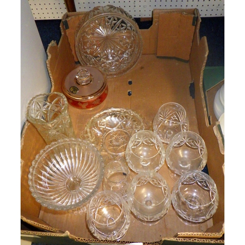 64 - Two boxes of misc tea ware & glass (2)