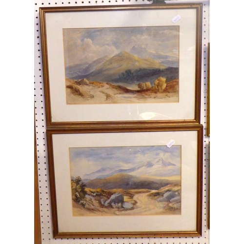 68 - A pair of Burmese framed watercolours together with mountain landscapes and a 