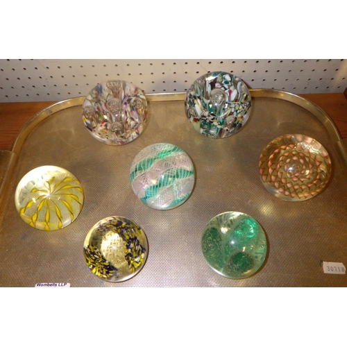 78 - A group of seven paperweights