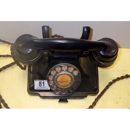 81 - A vintage bakelite telephone af