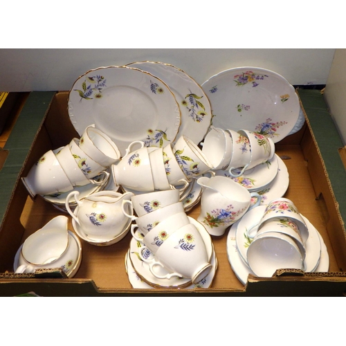 103 - A part Shelley Wild Flowers tea set together with a qty Royal Vale floral tea ware