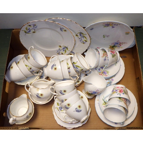 103 - A part Shelley Wild Flowers tea set together with a qty Royal Vale floral tea ware